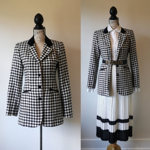 Vintage Jackets & Blazers - Vintage Hugo Buscati houndstooth blazer